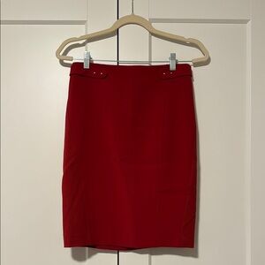 White House black market, deep red pencil skirt